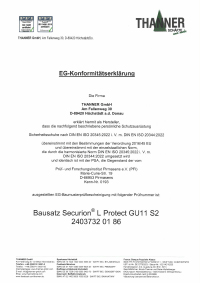 EG-Konformitätserklärung Securion L Protect GU11 S2